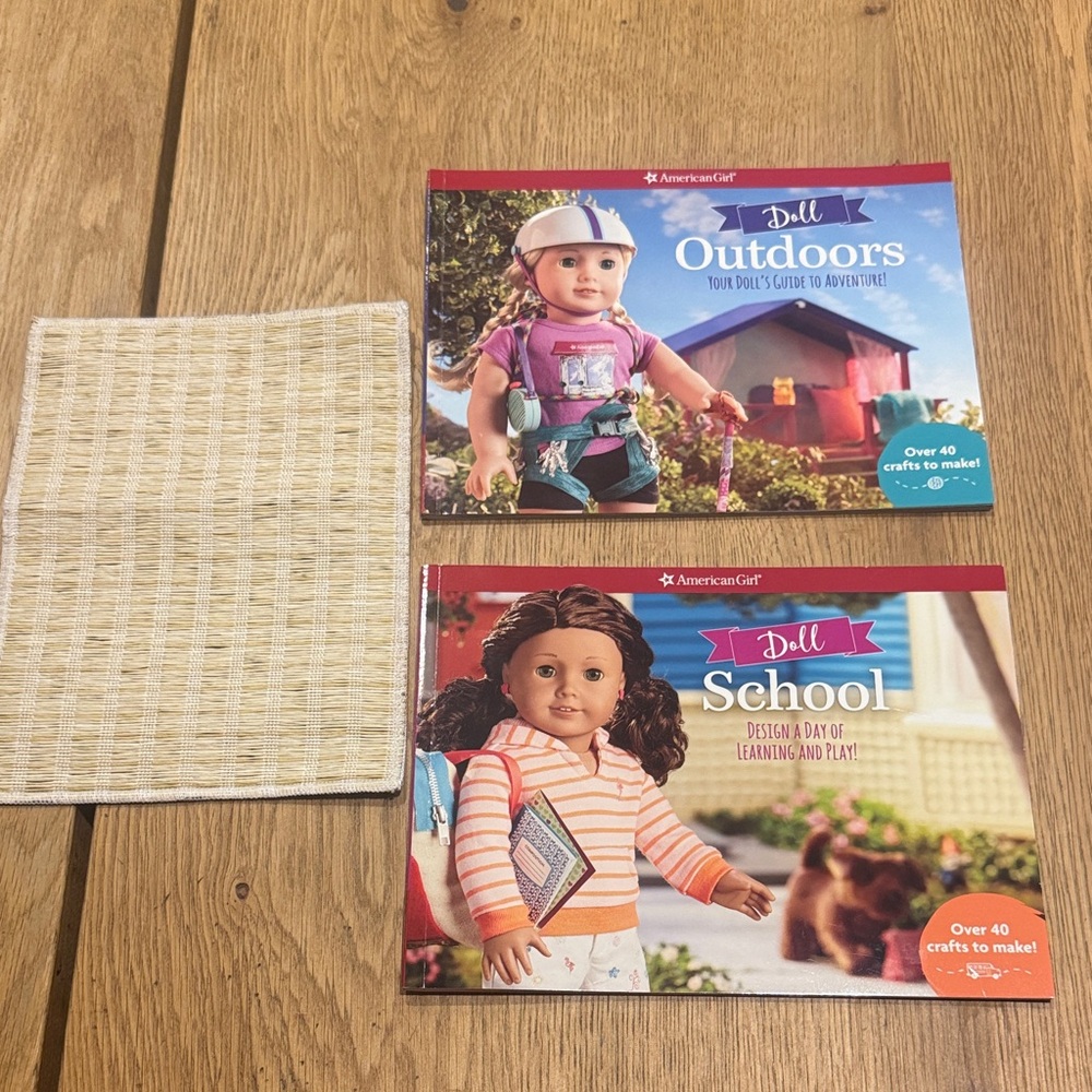 American Girl Doll Craft Books Set - Pink and Blue
